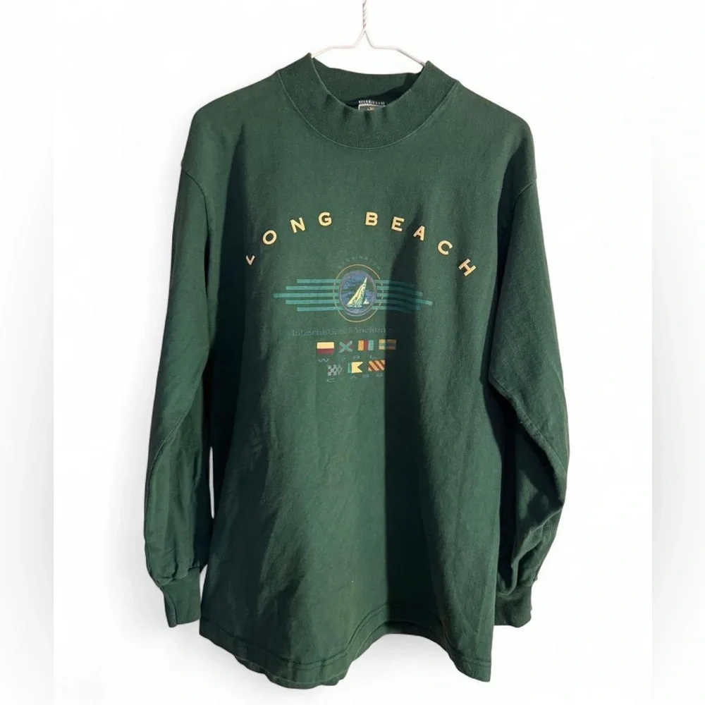 Vintage 90s Anvil Cotton Deluxe Long Beach International Yachting Longsleeve
